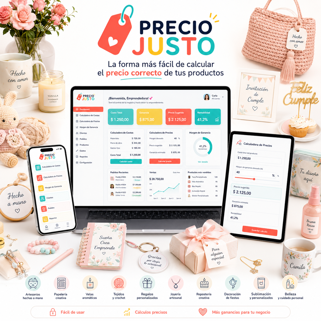 Precio Justo — calculá el precio correcto de tus productos